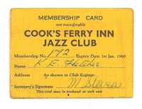 Cooks Ferry membership Card